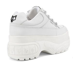 NAKED WOLFE SPORTY WHITE LEATHER SNEAKERS